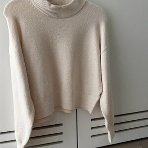 French Connection Cream Scoop Neck Sweater
